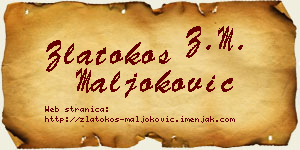 Zlatokos Maljoković vizit kartica